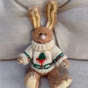 Boyds Bears Brown and Cream Bunny with Sweater